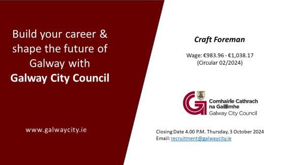 Staff Vacancy - Craft Foreman