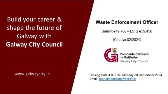 Staff Vacancy - Waste Enforcement Officer