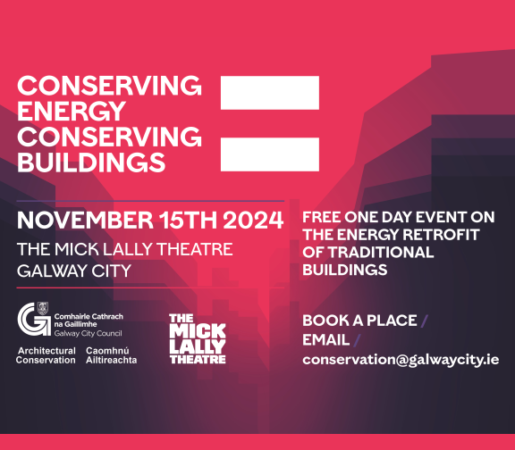 CONSERVING ENERGY = CONSERVING BUILDINGS - EVENT POSTER