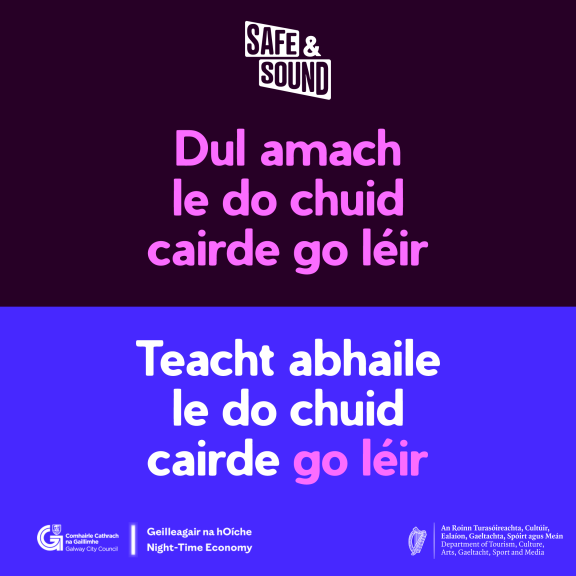 Safe and Sound Gaeilge poster