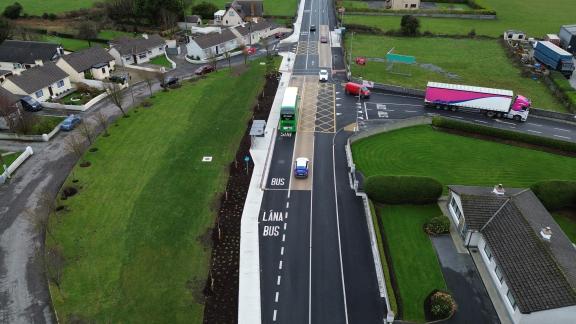 new parkmore bus lane view from sky