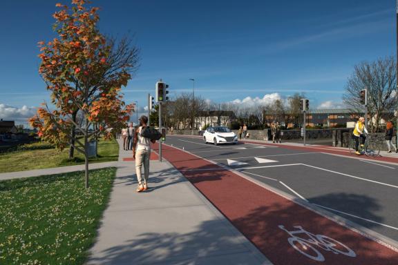 A preview of the Ballybane Road and Castlepark Road Active Travel Scheme