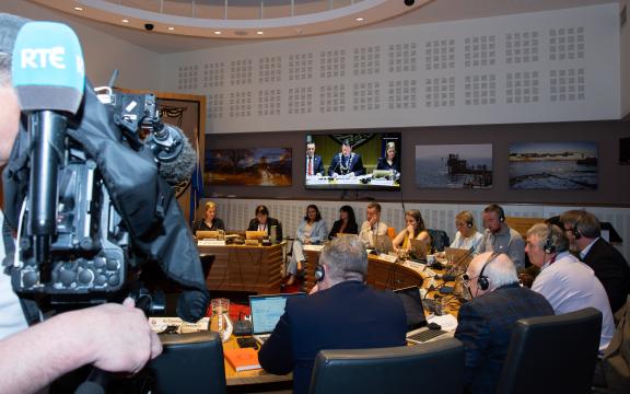 RTE Camera to side of Chamber at Council meeting