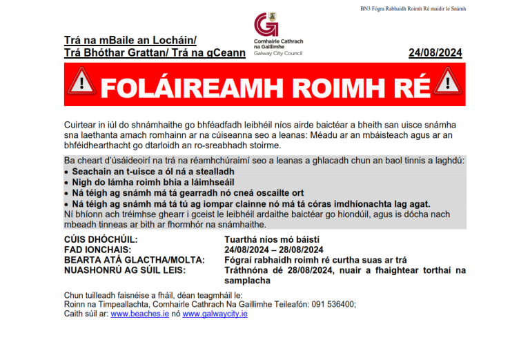 Réamhfhógra foláirimh