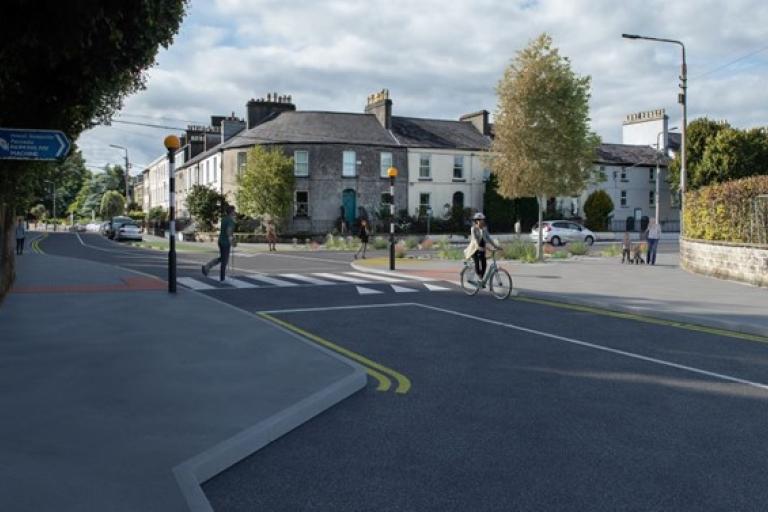 A photomontage of the planned works at The Crescent / Sea Road junction