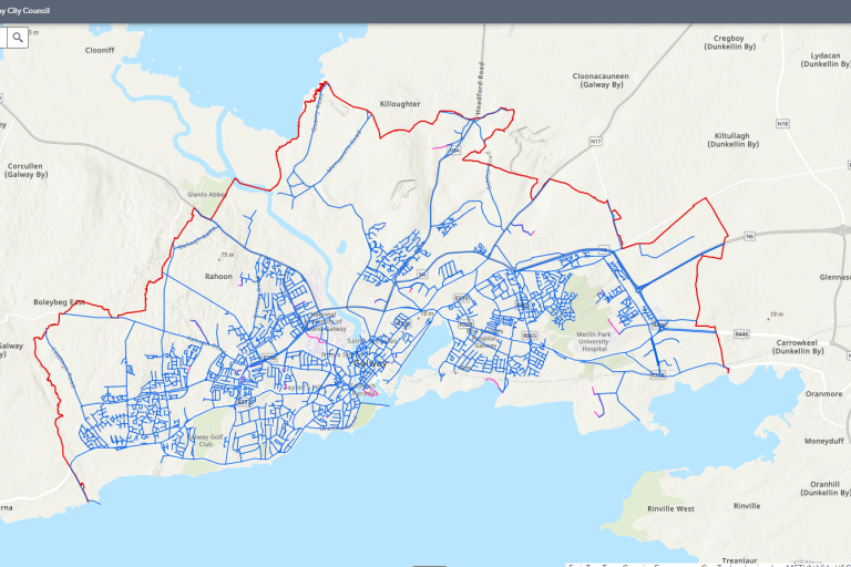 Map of Galway City Public Roads