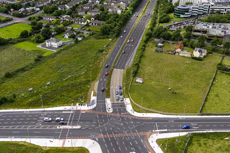 An aerial view of the upgraded Martin Junction