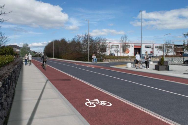 A photomontage of the Bothar Stiofáin Cycle Scheme