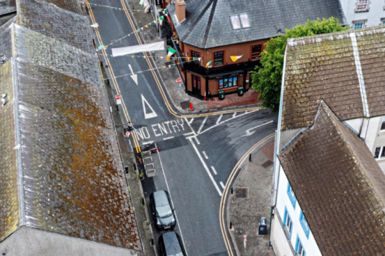 Cross Street aerial photograph