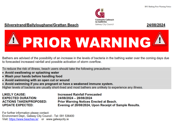 Prior Warning Notice