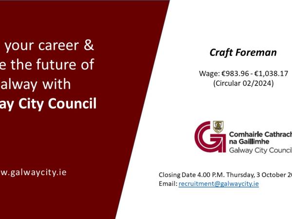 Staff Vacancy - Craft Foreman