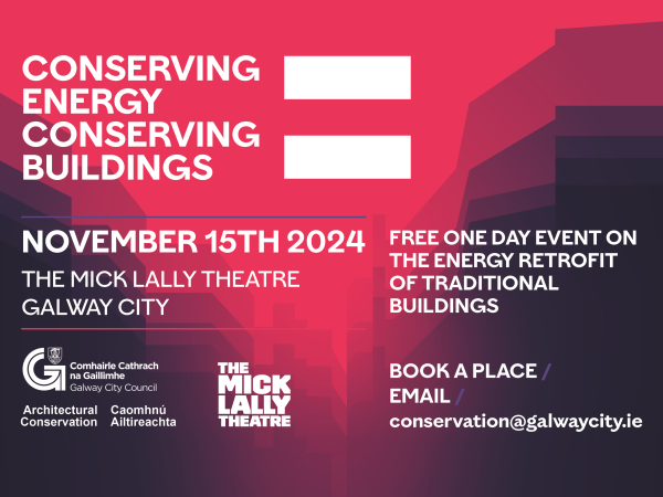 CONSERVING ENERGY = CONSERVING BUILDINGS - EVENT POSTER