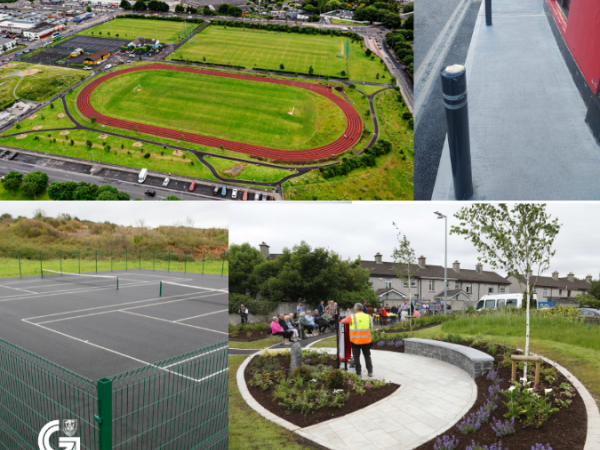 Facilities funded by GCC including Westside pitches and running track, a tennis court, new footpaths and Rocky Road Memorial Garden