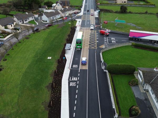 new parkmore bus lane view from sky